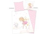 Babybettwäsche BABY BEST "Little Fairy", rosa, B/L: 135cm x 200cm, 1 Stk., 1 Stk., Flanell, B/L: 80cm x 80cm, Flanell, Obermaterial: 100% Baumwolle, Bettwäsche, mit niedlichem Feen-Motiv