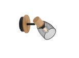 JUST LIGHT Wandleuchte "TAMIS", braun (holzfarben), 1, 1 Stk., Leuchten, ExklusiveE14, Wandleuchte