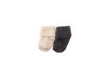 Erstausstattungspaket LILIPUT "Erstlings-Söckchen 2er-Set", Mädchen, grau (grau, beige), 85% Baumwolle, 12% Polyester, 3% Elasthan, KOB Set-Artikel Erstausstattungspaket, in niedlichem Design