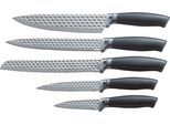 Messerblock KING "Carbon Diamond", silber (edelstahlfarben), Messerblöcke, Messerblock, Klingen mit Rautenstruktur