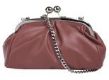 Umhängetasche SAMANTHA LOOK, Damen, Gr. B/H/T: 16cm x 13cm x 5cm onesize, rosa (alt, rosa), Leder, leicht glänzend, unifarben, Taschen Umhängetasche, echt Leder, Made in Italy