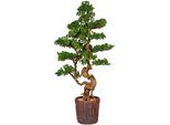 Kunstbonsai HOME AFFAIRE "Perreux", grün, B:44cm H:125cm, Kunststoff, Kunstpflanzen, im Magnesiatopf
