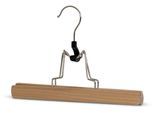 Kleiderbügel MAWA "Panta", beige (natur), B:25cm H:15,5cm T:2,1cm, Buchenholz, Kleiderbügel, Kleiderbügel, Klemmbügel
