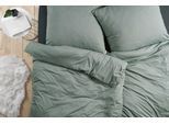 Bettwäsche ESTELLA "TAKOMA", grün (mint), B/L: 135cm x 200cm, 1 Stk., 1 Stk., Mako-Interlock-Jersey, B/L: 80cm x 80cm, 2 Stk., Mako-Interlock-Jersey, Obermaterial: 100% Baumwolle, Bettwäsche, Bettwäsche, ABSOLUT BÜGELFREI
