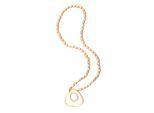 Lange Kette "Rose", Damen, Gr. onesize, Holz, beige (natur), COLLEZIONE ALESSANDRO, Basic, Halsketten, mit Muschelanhänger