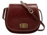 Umhängetasche PIKÉ, Mädchen, Gr. B/H/T: 19cm x 16cm x 6cm onesize, braun, Leder, leicht glänzend, unifarben, Taschen Umhängetasche, echt Leder, Made in Italy