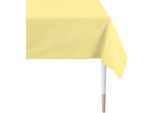 Tischdecke APELT "4362 Rips-Uni" Gr. 2, gelb, B:140cm L:250cm, Baumwolle, Polyester, Tischdecken, Tischdecke, Wasser- und Schmutzabweisend