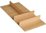 Besteckeinsatz NOBILIA "nobilia Zubehör", braun (eiche), B:22,8cm H:4,9cm T:47,2cm, Massivholz, Schubladeneinsätze, Besteckeinsatz, aus hochwertiger Eiche Massivholz, in vier Breiten