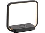 JUST LIGHT Tischleuchte "OMARI", schwarz, 1, Ø 0cm H: 17,5cm, 1 Stk., Leuchten, LED, dimmbar über Touchdimmer, Tischleuchte