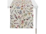 Tischläufer APELT "6729", beige (natur), B:140cm L:48cm, Baumwolle, Polyester, Tischdecken