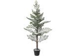 Künstlicher Weihnachtsbaum CREATIV DECO "Weihnachtsdeko, künstlicher Christbaum, Tannenbaum", grün, H:128cm, Kunststoff, Weihnachtsbäume, Kunstweihnachtsbäume, Im Topf; Beschneite Optik