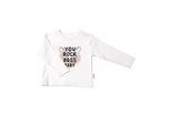 Langarmshirt LILIPUT "Rock Boss Baby", Mädchen, Gr. 74/80, beige (ecru), 100% Baumwolle, bedruckt, Rundhals, Shirts Langarmshirt, mit Druckknöpfen auf der Schulter