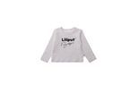 Langarmshirt LILIPUT "Liiput Baby", Mädchen, Gr. 62/68, grau (grau, meliert), 100% Baumwolle, bedruckt, Rundhals, Shirts Langarmshirt, mit praktischen Druckknöpfen