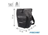 Gepäckträgertasche FISCHER FAHRRAD "PLUS Terra", schwarz, Taschen, B/H/T: 34cm x 14cm x 45cm, Polyurethan (PU), Gepäckträgertasche, B:34cm H:14cm T:45cm