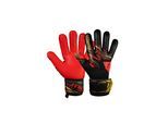 Torwarthandschuhe REUSCH "Attrakt Silver", Damen, Gr. 9, schwarz (schwarz, rot), 34% Polyester, 25% Elastodien, 4% Lederimitat, mehrfarbig, Handschuhe, mit maximalem Grip