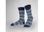 Socken HUDSON "Socke Noble Nordic", Herren, Gr. 43-46, blau (marine 0337), Obermaterial: 39% Polyamid PA. 25% Wolle WO. 24% Viskose CV. 11% Seide silk. 1% Elasthan EL., Socken Socken