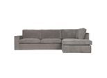Livetastic , Grün , Textil , Ottomane rechts, L-Form , 283x197 cm , Made in EU , seitenverkehrt erhältlich, Rücken echt , Wohnzimmer, Sofas & Couches, Wohnlandschaften, Ecksofas