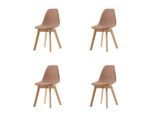 Mid.you , Braun , Holz, Metall, Kunststoff , Birke , 47x83x53 cm , Europäischer Sicherheitsstandard , stapelbar, UV-beständig , Esszimmer, Esszimmerstühle, Stuhlsets Esszimmer