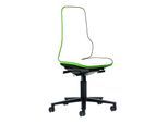bimos Arbeitsstuhl Neon Basisstuhl mit Rollen Flexband grün Sitzhöhe 450-620 mm ohne Polster (9573-9999-3280)