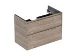 Geberit Renova Plan Waschtisch-Unterschrank 504031JR1 2 Schubladen, Korpus/Front Nussbaum / Melamin Holzstruktur, Breite 84,6 cm