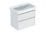 Geberit Renova Plan Waschtisch-Set 504037001 mit Unterschrank, Korpus/Front weiß / lackiert seidenmatt, Breite 75 cm