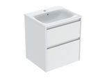 Geberit Renova Plan Möbel-Waschtisch-Set 504038008 Breite 55cm, Korpus/Front weiß / lackiert seidenmatt, Waschtisch weiß / KeraTect