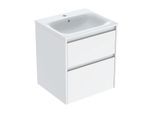 Geberit Renova Plan Möbel-Waschtisch-Set 504038011 Breite 55cm, Korpus/Front weiß / lackiert seidenglanz, Waschtisch weiß
