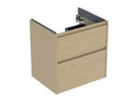 Geberit Renova Plan Waschtisch-Unterschrank 504027PS1 2 Schubladen, Korpus/Front Eiche natur / Melamin Holzstruktur, Breite 59,5 cm