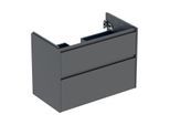 Geberit Renova Plan Waschtisch-Unterschrank 504031JK1 2 Schubladen, Korpus/Front lava / lackiert seidenmatt, Breite 84,6 cm