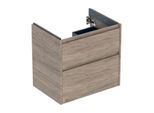 Geberit Renova Plan Waschtisch-Unterschrank 504028JR1 2 Schubladen, Korpus/Front Nussbaum / Melamin Holzstruktur, Breite 64,4 cm