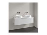 Villeroy und Boch Antao Waschtisch-Unterschrank K35050GF 120x36x50cm, Hahnloch, Waschbeckenplattenfarbe Lack, glossy white lacquer