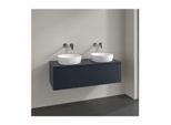 Villeroy und Boch Antao Waschtisch-Unterschrank K35050HG 120x36x50cm, Hahnloch, Waschbeckenplattenfarbe Lack, midnight blue matt lacquer