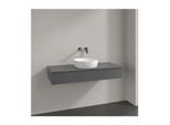Villeroy und Boch Antao Waschtisch-Unterschrank K10050GK 120x19x50cm, Hahnloch, Waschbeckenplattenfarbe Lack, anthracite matt lacquer