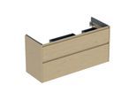 Geberit Renova Plan Unterschrank 504033PS1 2 Schubladen, Breite 124,5cm, Korpus/Front Eiche natur / Melamin Holzstruktur