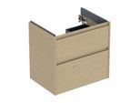 Geberit Renova Plan Waschtisch-Unterschrank 504028PS1 2 Schubladen, Korpus/Front Eiche natur / Melamin Holzstruktur, Breite 64,4 cm