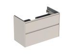 Geberit Renova Plan Waschtisch-Unterschrank 504032DB1 2 Schubladen, Korpus/Front sandgrau / lackiert seidenmatt, Breite 94,8 cm
