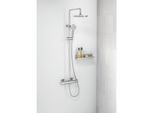 Hansa Hansabasic Duschsystem 55350110 mit Thermostat, kürzbar, Regenbrause, 1-strahlig, chrom