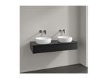Villeroy und Boch Antao Waschtisch-Unterschrank K13150PD 120x19x50cm, Hahnloch, Waschbeckenplattenfarbe Lack, black matt lacquer