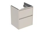 Geberit Renova Plan Waschtisch-Unterschrank 504025DB1 2 Schubladen, Korpus/Front sandgrau / lackiert seidenmatt, Breite 50,4 cm