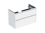 Geberit Renova Plan Waschtisch-Unterschrank 504032011 2 Schubladen, Korpus/Front weiß / lackiert seidenglanz, Breite 94,8 cm