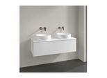Villeroy und Boch Antao Waschtisch-Unterschrank K35050MT 120x36x50cm, Hahnloch, Waschbeckenplattenfarbe Lack, white matt lacquer