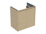 Geberit Renova Compact Waschtisch-Unterschrank 504085PS1 2 Türen, Breite 59,7cm, Korpus/Front Eiche natur / Melamin Holzstruktur