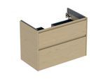 Geberit Renova Plan Waschtisch-Unterschrank 504031PS1 2 Schubladen, Korpus/Front Eiche natur / Melamin Holzstruktur, Breite 84,6 cm