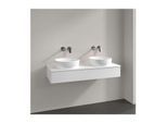 Villeroy und Boch Antao Waschtisch-Unterschrank K13050MT 120x19x50cm, Hahnloch, Waschbeckenplattenfarbe Lack, white matt lacquer