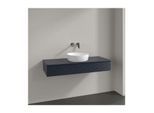 Villeroy und Boch Antao Waschtisch-Unterschrank K10150HG 120x19x50cm, Hahnloch, Waschbeckenplattenfarbe Lack, midnight blue matt lacquer