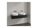 Villeroy und Boch Antao Waschtisch-Unterschrank K13050PD 120x19x50cm, Hahnloch, Waschbeckenplattenfarbe Lack, black matt lacquer