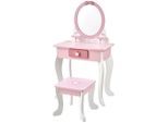 My Baby Lou Schminktisch, Rosa, Weiß, Holzwerkstoff, Herz, 1 Schublade(n) Schubladen, rechteckig, A-Form, 29x87x48 cm, EN 71, Schlafzimmer, Schminktische