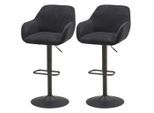 Livetastic , Schwarz , Metall, Textil , 44x95-117x55 cm , inklusive Armlehnen , Esszimmer, Barmöbel, Barhocker