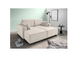 Livetastic , Beige , Textil , Uni , Füllung: Schaumstoff,Schaumstoff , 188x86x154 cm , Made in EU , Rücken echt ,