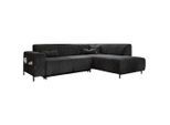 Mid.you , Dunkelgrau , Textil , Uni , Füllung: Schaumstoffflocken,Schaumstoffflocken , L-Form, Ottomane rechts , 250x192 cm , Made in EU, Oeko-Tex® Standard 100 , Liegefunktion, Rücken echt ,